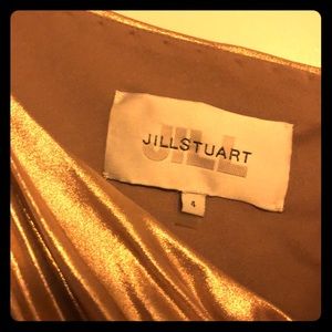 Gold shimmery one shoulder dress